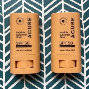Acure Invisible Sunscreen Stick SPF 50 BRAND NEW
